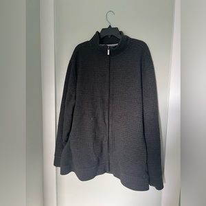 Perry Ellis charcoal full-zip lightweight quilted jacket. Big and tall.